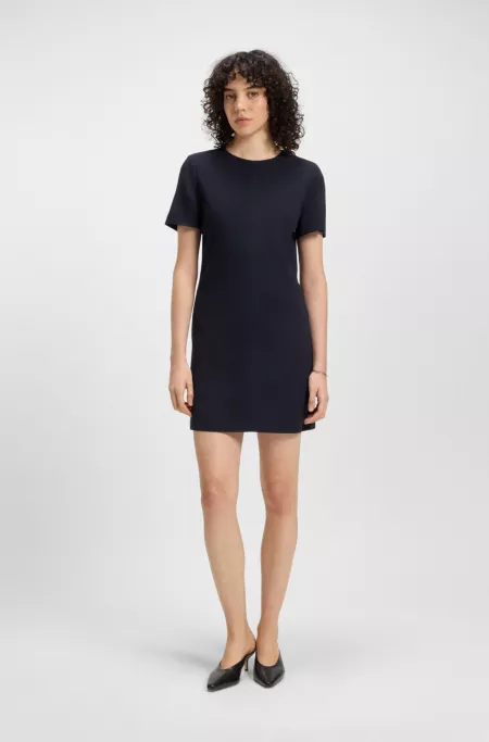 Shift dress in soft crepe