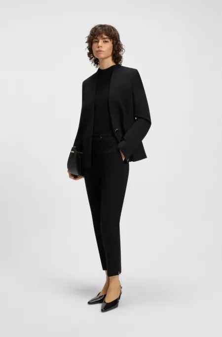 Slim-fit trousers in stretch fabric