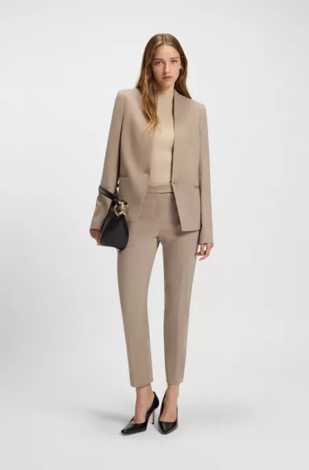 Slim-fit trousers in stretch fabric