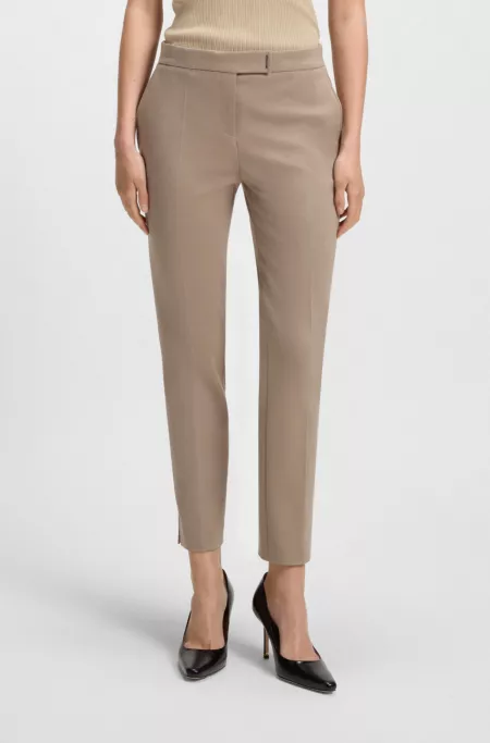 Slim-fit trousers in stretch fabric
