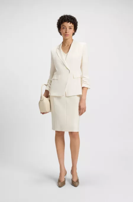 Slim-fit blazer with press-stud closure