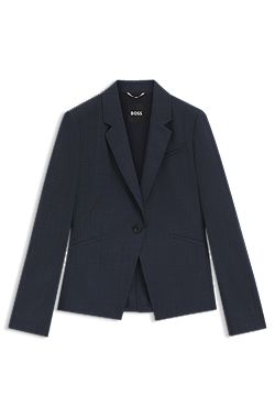 Melange slim-fit blazer in virgin wool