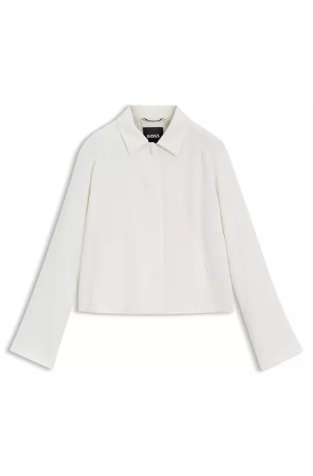 Concealed-closure blazer in crepe