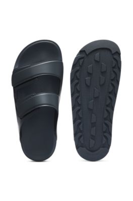 Two-strap logo slides, Light Blue