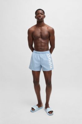 Italian-made slides with mixed logos, Light Blue