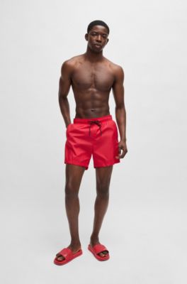 Italian-made slides with mixed logos, Red