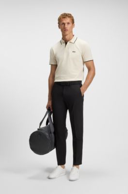 Nappa-leather trainers with perforated details, White