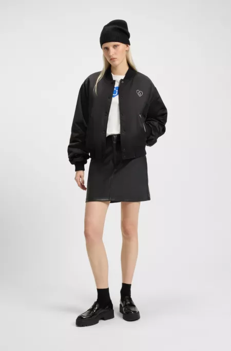 Mini skirt in faux leather