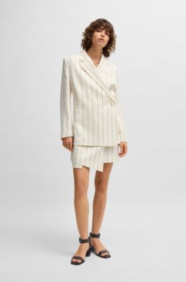 Leather sandals with block heel, Black