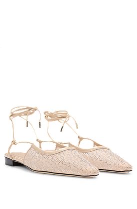 Mules en mesh ornées de strass
