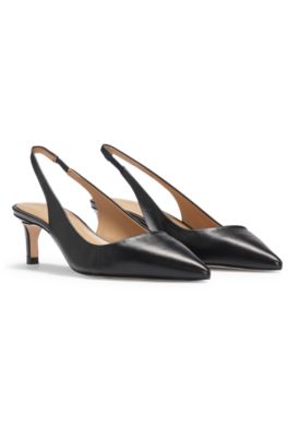 Slingback pumps in nappa leather, Black