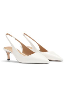 Slingback pumps in nappa leather, White