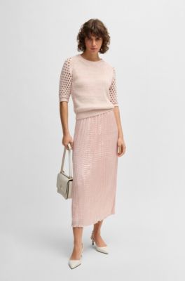 Zapatos de tac&oacute;n con tal&oacute;n abierto en piel de napa, Blanco