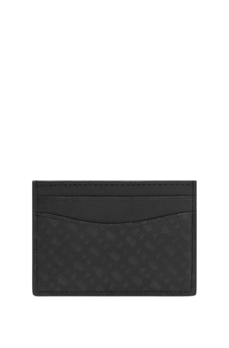 Monogrammed card holder with printed logo
