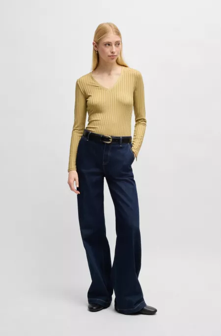 Nappa-leather ballerina pumps with Double B monogram