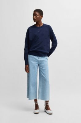 Bailarinas de piel de napa con monograma Double B, Gris claro