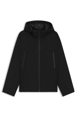 Mesh-lined jacket with water-repellent finish, Black