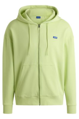 All-gender relaxed-fit hoodie in cotton terry, Green