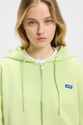 All-gender relaxed-fit hoodie in cotton terry, Green