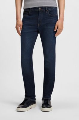 Blue slim-fit jeans performance denim