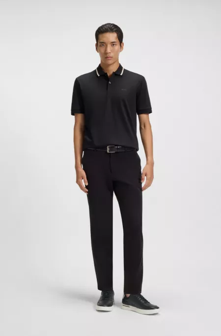 Logo-detail trainers in leather