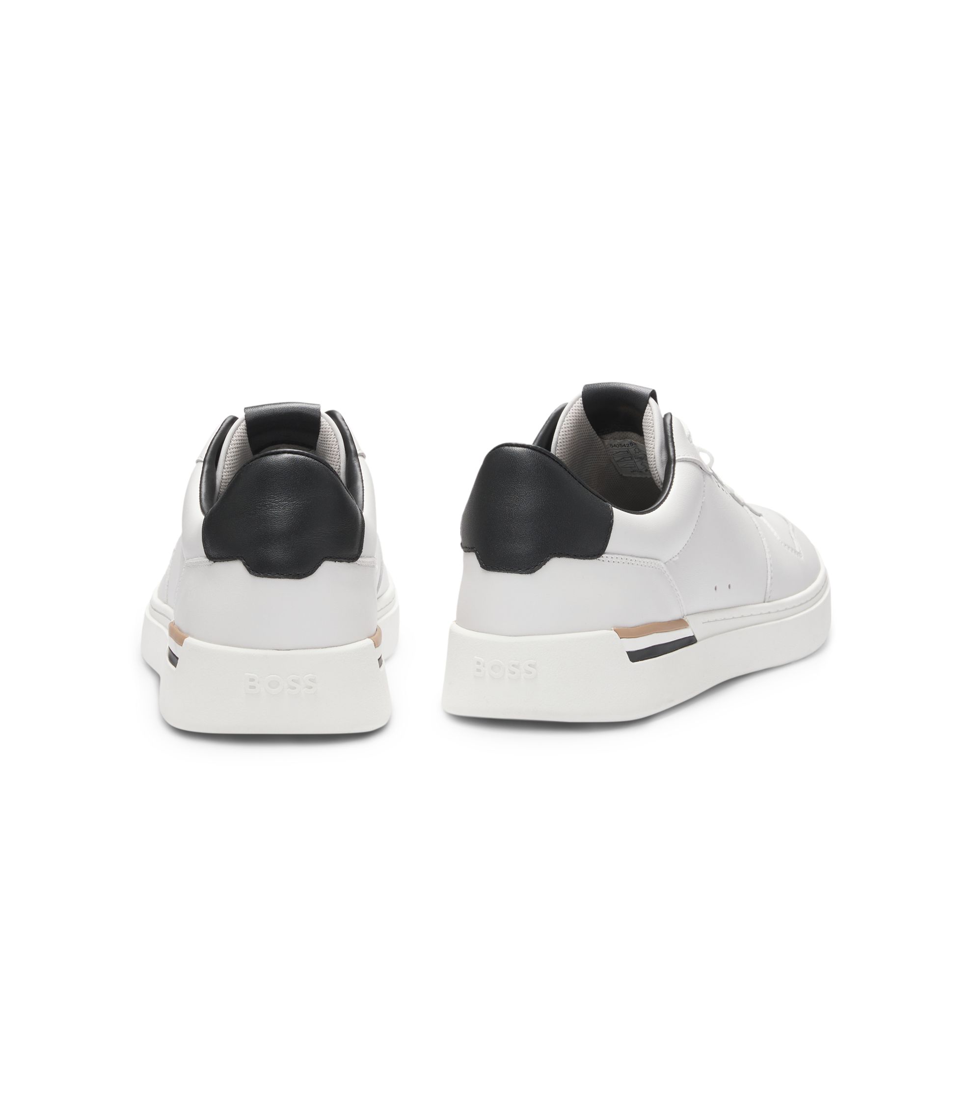 BOSS - Logo-detail trainers in leather - White display picture 2