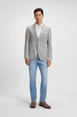 Slim-fit jeans in blue comfort-stretch denim, Light Blue