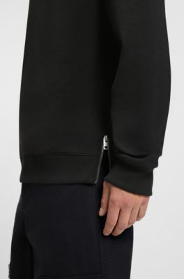 Stacked-logo sweatshirt in a cotton blend, Black