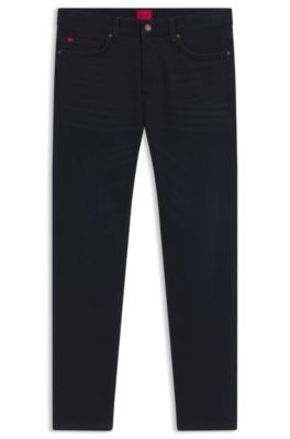 Blue slim-fit jeans in comfort-stretch denim, Dark Blue