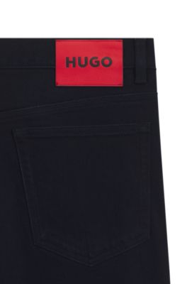 Blue slim-fit jeans in comfort-stretch denim, Dark Blue