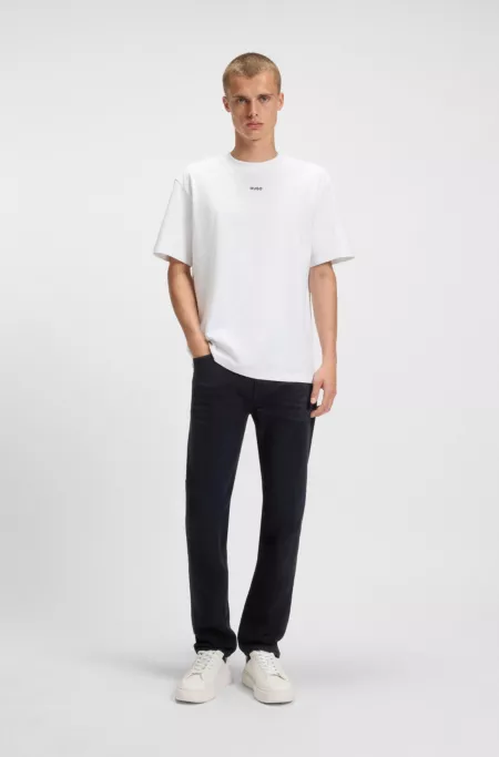 Blue slim-fit jeans in comfort-stretch denim