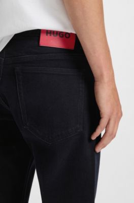 Blue slim-fit jeans in comfort-stretch denim, Dark Blue