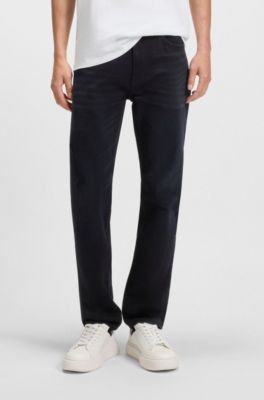 Blue slim-fit jeans in comfort-stretch denim, Dark Blue