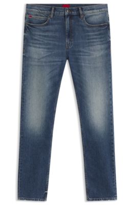 Jean Slim en denim stretch bleu confortable, Bleu