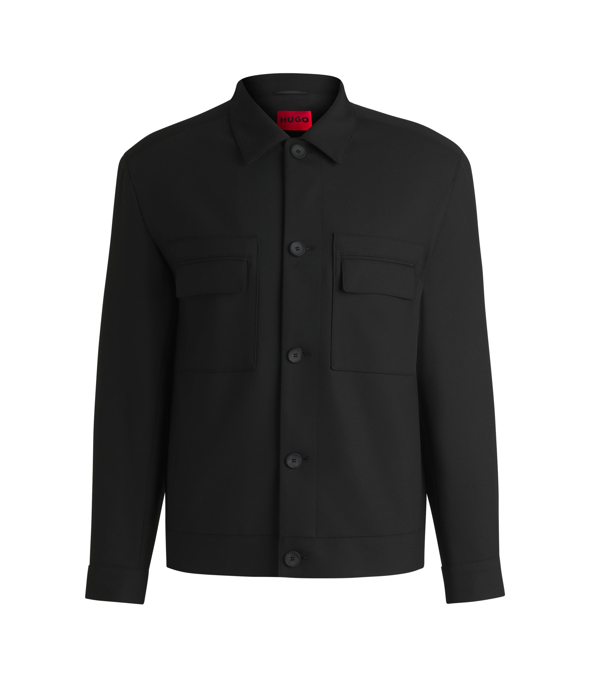 HUGO BOSS ナイロンジャケット XS HUGO BOSS Orange Label Men Black Nylon Biker Jacket Size 44