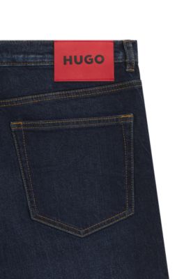 Blue extra-slim-fit jeans in stretch denim, Dark Blue