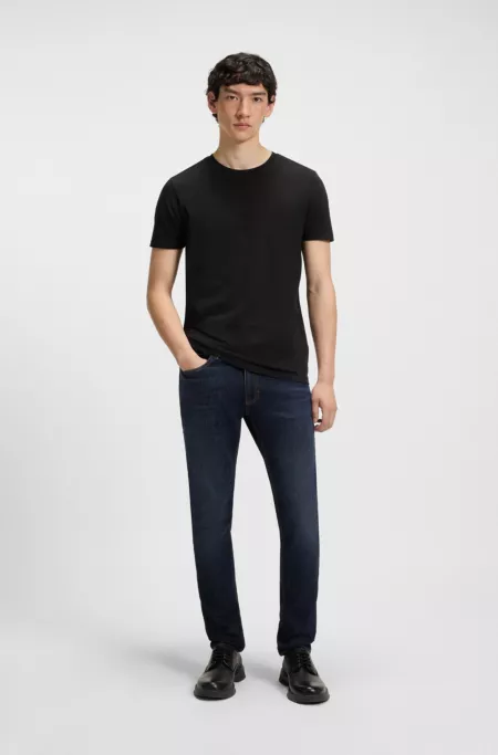 Blue extra-slim-fit jeans in stretch denim