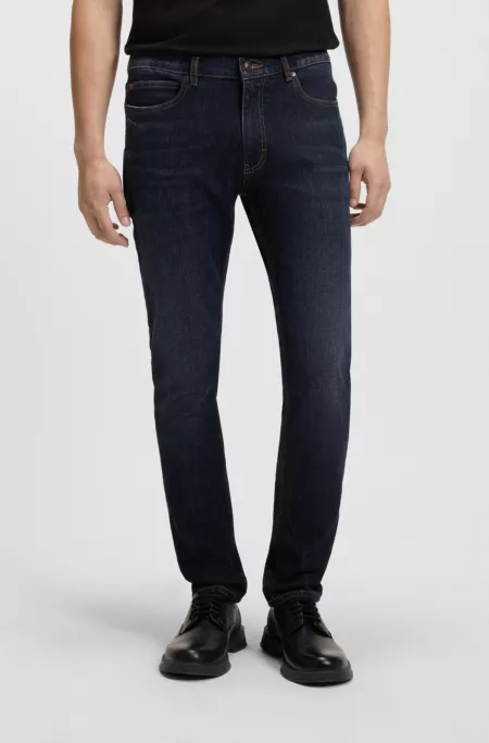 Blue extra-slim-fit jeans in stretch denim