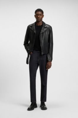 Blue tapered-fit jeans in Japanese denim, Dark Blue