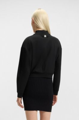 Chaqueta de punto Milano con cierre oculto, Negro
