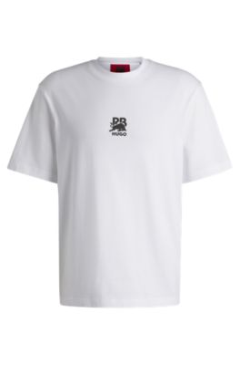 【即発】HUGO BOSS HUGO RBコラボ Tシャツ 50542766 001 HUGO - HUGO x RB cotton-jersey T-shirt with carbon stealth