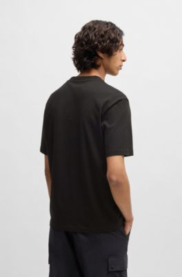 T-shirt HUGO&nbsp;x&nbsp;RB en jersey de coton &agrave; motif taureau en d&eacute;grad&eacute;, Noir