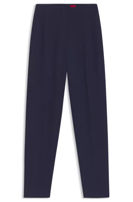 Regular-fit trousers with carrot leg
