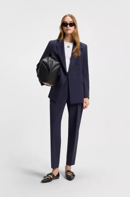 Regular-fit trousers with carrot leg