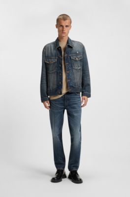 Camiseta de punto de algod&oacute;n con estampado de logo en dos partes, Beige