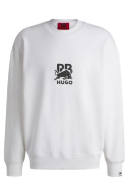 スウェット・トレーナー Hugo Boss Logo sweatshirt BOSS - Regular-fit sweatshirt with logo print - Dark Blue