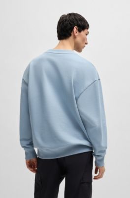 Sudadera HUGO x RB de felpa de algod&oacute;n con logo de carbono sutil, Azul