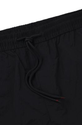 HUGO x RB drawstring shorts with piping details, Black