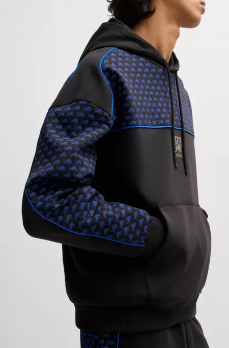 HUGO x RB hoodie with piping details