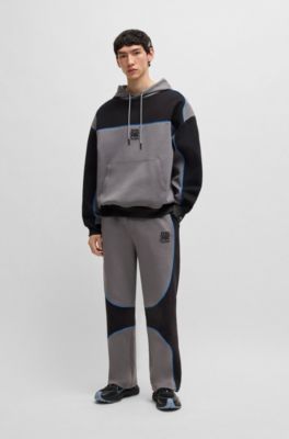 HUGO x RB hoodie with piping details, Dark Grey